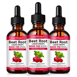 OneBtanicl cairan tetes akar bit organik alami, suplemen cair ekstrak bit meningkatkan energi kesehatan jantung 60ml - Product Image 5