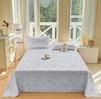 Parure de lit 4 pièces en tissu rustique de chanvre tissé, résistante aux odeurs, pour usage hôtelier et gîtes