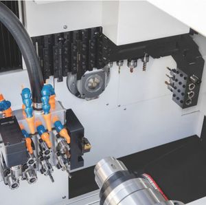 New Design Dual Spindle 5/6 Axes Horizontal Turning Center 220V Single Heavy Duty Metal Fanuc Control System PLC Core CSL205H/20 - Product Image 4