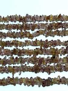Perles de grenat naturel à changement de couleur, minuscules pépites polies, fil de perles pour la création de bijoux - Product Image 4
