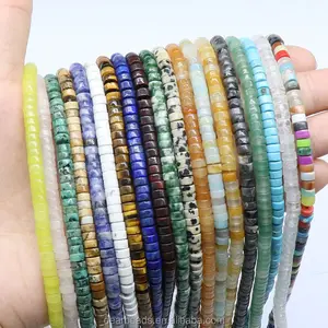 Đá quý tự nhiên Spacer heishi hạt, rondelle rondel hạt đối với DIY đồ trang sức làm 2x4, 3x6mm, 38cm Strand - Product Image 1