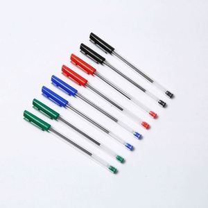 Stylos à bille en gros, noir, bleu, rouge, vert, rechargeables, encre permanente, pointe 0,5 mm, multifonctionnels, nouveauté, logo personnalisé - Product Image 1