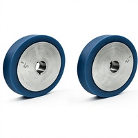 Roue en polyuréthane personnalisée, roues en caoutchouc silicone, roue motrice en PU, silencieuse et non-marquante pour le transfert de marchandises en entrepôt