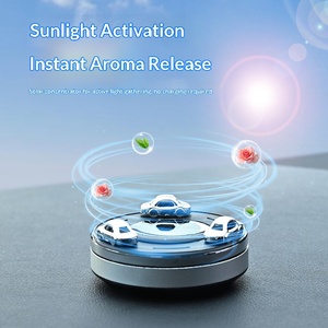 Diffuseur de parfum solaire pour voiture avec aromathérapie, décoration intérieure en métal et plastique, désodorisant liquide parfumé - Product Image 3