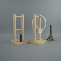 Support pour casque en bois massif, support rond en bois pour casque, support pour écouteurs supra-auriculaires, organisateur de bureau
