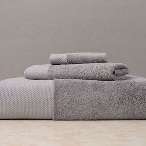Ensemble de serviettes de bain de luxe pour hôtel et spa, 100% coton, motif écossais brodé, logo personnalisé, rose - Product Image 4