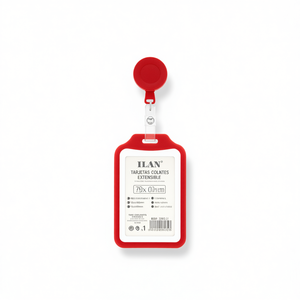 Porta Tarjetas de Identificación Expandible ILAN 70x100mm Rojo Mate - Product Image 1