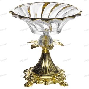 Tazón de Vidrio Ecológico de Diseño Italiano con Base de Metal, Chinni Posuda, para Mercados de Uzbekistán y Tayikistán, Uso en Fiestas - Product Image 3