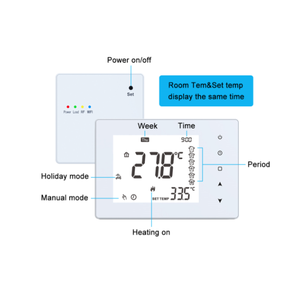 Thermostat RF programmable sans fil moderne OEM 7 jours avec protocole <span class=keywords><strong>OpenTherm</strong></span> pour chaudière à gaz, chauffage de l'eau, salle de bain, maison, bureau - Product Image 3