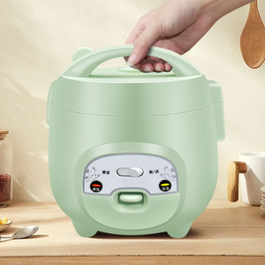 Factory Wholesale Portable Cylinder Mini Rice Cooker With Plastic Housing Non-Stick Inner Pot and Measuring <b>Cup</b> Ricecooker - Product Image 2