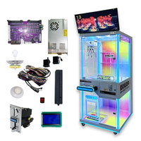 Machine de jeu d'arcade 4-en-1 Blue Claw personnalisée à monnayeur, attrape-jeux et attrape-peluches, avec prise 110/220V EU/US/UK/AU