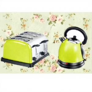 Wholesale Electric <strong>Stainless</strong> <strong>Steel</strong> Colorful <strong>Toaster</strong> <strong>and</strong> 1.8L <strong>Kettle</strong> Breakfast Maker Set for Household Use - Product Image 1