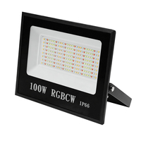 Projecteur LED RGB multicolore avec contrôle Wifi par application, entrée AC110V, 50W, 100W, 200W, RGBCW
