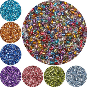 Cuentas <span class=keywords><strong>de</strong></span> Vidrio <span class=keywords><strong>de</strong></span> 2mm, 3mm y 4mm, Colores Mezclados, para Hacer Joyería, Aretes, Pulseras y Manualidades, Cuentas Redondas con Núcleo Teñido <span class=keywords><strong>de</strong></span> Colores - Product Image 4
