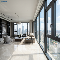 Ventana Corredera Abatible de Aluminio con Rotura de Puente Térmico, Doble Acristalamiento, Aislamiento Acústico, Diseño Moderno, Nuevo de Fábrica