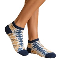 Chaussettes basses en coton à motif losanges personnalisables avec logo, respirantes, vente en gros, couleur personnalisée, directement de l'usine OEM/ODM