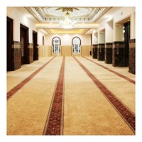 Tapis de prière musulman en rouleau pour mosquée, résistant au feu, en PP, à poils ras, écologique, personnalisé, tufté, de mur à mur, vente en gros