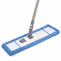 Serpillère plate en chenille pliable et pivotante à 360° personnalisable en gros, avec tampon en microfibre lavable pour le nettoyage des sols de cuisine, salle de bain et lames de parquet