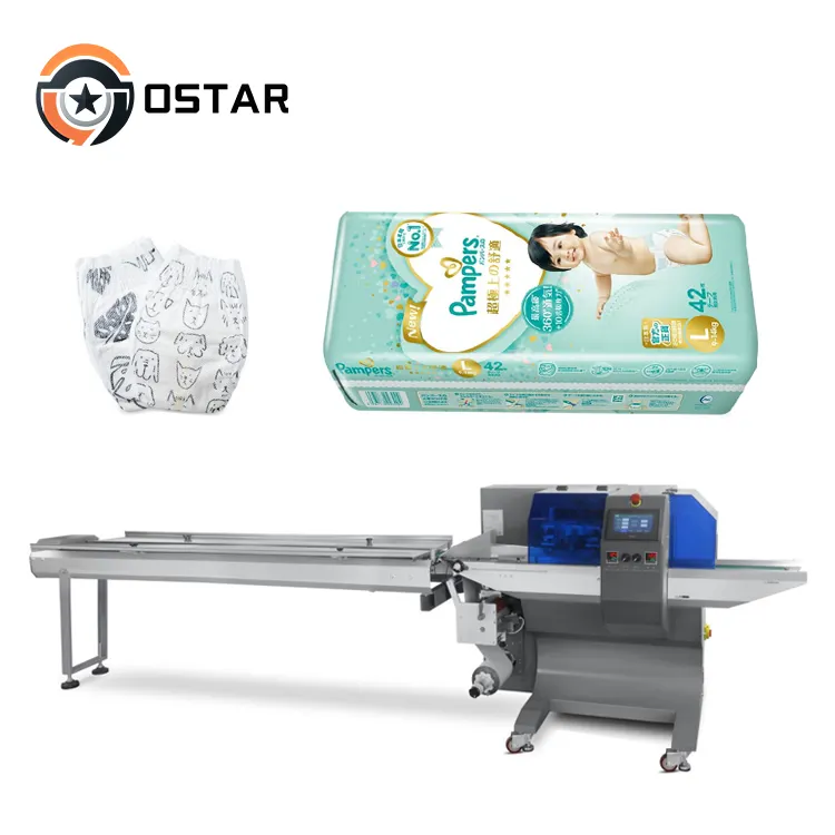 Fully automatic Horizontal Packaging Machine Baby Diapers Packaging Machine
