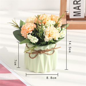 <span class=keywords><strong>Pianta</strong></span> Artificiale <span class=keywords><strong>di</strong></span> <span class=keywords><strong>Rosa</strong></span> <span class=keywords><strong>in</strong></span> <span class=keywords><strong>Vaso</strong></span> 14,5cm <span class=keywords><strong>in</strong></span> Plastica e Seta, Durata 3 Anni, per Regali <span class=keywords><strong>di</strong></span> Nozze, Vendita all'Ingrosso - Product Image 6