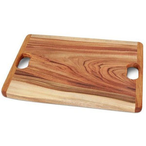 Planche à découper en bois massif, forme goutte d'eau, surface polie, pour usage en cuisine - Product Image 1