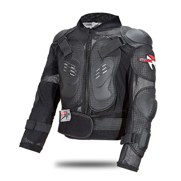 Motorcycle Full Body Armor Protector Pro Street Motocross ATV Guard Shirt Jacket with Back Protection Black