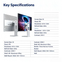 Nouvel écran de jeu HDR ultra-clair et brillant, 32 pouces, 6K, écran plat IPS en aluminium, design Retina, bureau