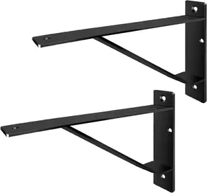 Heavy Duty Shelf Brackets 20 inch, Industrial Wall Brackets with Lip Metal Storage Brackets