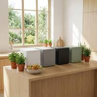 Broyeur de déchets alimentaires électrique intelligent 2,5 L, sans odeur, autonettoyant, en acier inoxydable, broyage continu rapide en 4-6h, pour usage domestique et garage