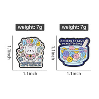 Broche en émail pour la neurodiversité et la santé mentale, motif chat mignon, thème TDAH : Le Chaos Rencontre la Précision, avec message 'Il n'y a rien de mal à avoir des sentiments mixtes', badge de revers