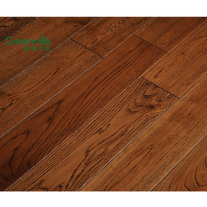 125mm large plancher solide de bois dur de teck <span class=keywords><strong>doré</strong></span> <span class=keywords><strong>couleur</strong></span> chêne blanc massif plancher de bois franc - Product Image 4