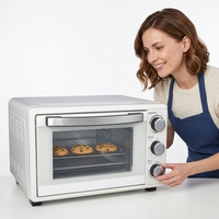 Four à convection 25L en acier inoxydable avec commande mécanique, fonctions de cuisson, de maintien au chaud et de minuterie, classe d'efficacité énergétique électrique