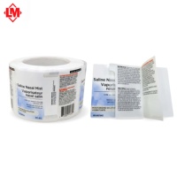 Étiquette d'instructions personnalisée multicouche pelable pour flacon pulvérisateur pharmaceutique, autocollant de livret multilingue OEM
