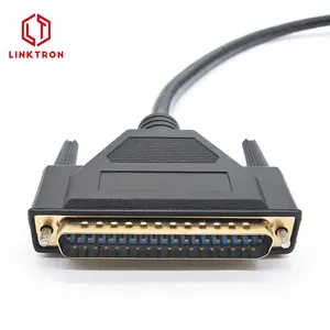 Laki-laki Ke Perempuan Rs232 Pabrik Db37 untuk Db9 Db25 25 Pin Serial Port Kabel