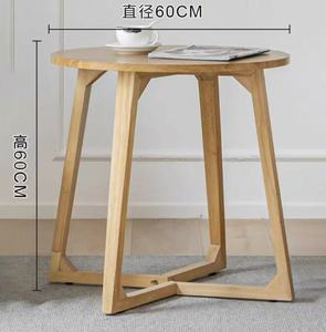 Moderno stile giapponese rotondo camera da letto mobili arredo per la casa in legno massello tavolino da salotto - Product Image 2