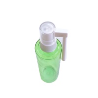 Échantillon gratuit 20mm buse longue en plastique fine brume pompe de pulvérisation nasale avec bouteille verte non rechargeable pour usage cosmétique