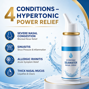 <span class=keywords><strong>Spray</strong></span> <span class=keywords><strong>Nasal</strong></span> Profesional de Agua Marina Hipertónica para Alivio de la Congestión Severa, Sinusitis, Reducción de la Hinchazón y Tratamiento - Product Image 3
