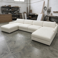 Canapé modulaire Jennifer 6 pièces en forme de U, luxe moderne, sur mesure, tissu de performance, rembourré, pour salon, hôtel