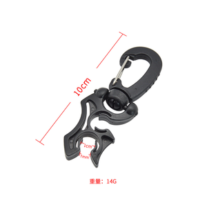 저압 호스 고정 버클 스테인레스 스틸 304 + PP 다이빙 예비 퀵 샤크 BCD 호흡 조절기 튜브 클램프 후크 - Product Image 2