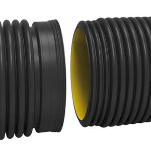 Đường Kính Lớn DN200-DN800mm Sn8/Sn10 HDPE Đôi Tường Sóng Thoát Nước Ống Dẫn Nước Thải Ống Vàng Đen Linh Hoạt - Product Image 2