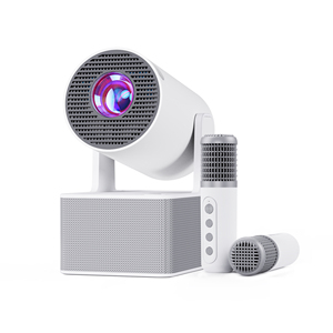 Projecteur portable <span class=keywords><strong>YS300</strong></span> KTV H713 Android 1280*720P 200 ANSI Lumens à courte focale 10W avec double micro sans fil pour extérieur - Product Image 1