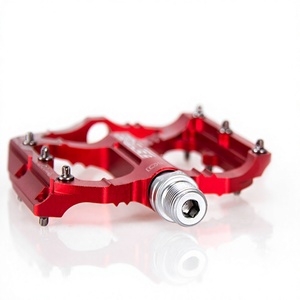 Pédales de vélo en aluminium CNC, vente en gros d'usine, axe 9/16, 3 roulements scellés, broches antidérapantes pour VTT et vélo de route - Product Image 2
