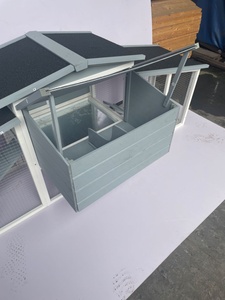 XPT010 Poulailler en bois gris moderne pour animaux de compagnie en plein air ferme maison poulet course pour animaux de compagnie pour jardin poulet course - Product Image 4