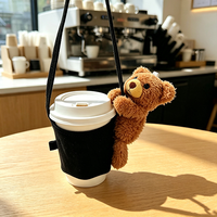 Manchons de tasse personnalisés en peluche pour café, lait, thé, soda, café, avec sangle, pour les cafés et les bars.
