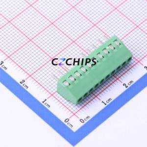 JL308-25410G01 Screw Terminal Block Through hole Component (THT),P=2.54mm Connector 1x10P 2.54mm Green Through Hole - Product Image 1