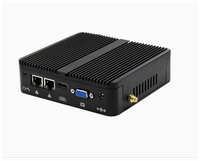 PC Mini Desktop Tanpa Kipas J4125 Nuc Mini PC Win10 Linux dengan Dual RS232 Dual LAN Komputer Industri