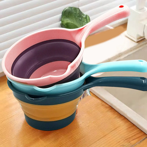 Plastic Water Ladle Set 3Pcs Long Handle Dishwasher Safe For Kitchen <b>Bath</b> Shampoo Use - Product Image 3