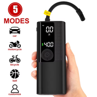 Gonfleur de pneus de voiture électrique portable 12v 120psi Pompe à air rechargeable pour voiture Gonfleur numérique Affichage LCD Pompe à air