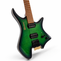 Guitare D-330 sans tête 6 cordes 24 frettes compacte avec micros H-H Corps Okoume Pont de réglage pour guitaristes nomades Sunburst