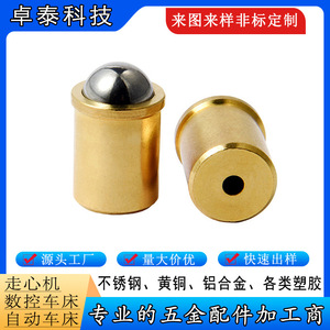 Stainless Steel And Copper Ball Bearing Spring <b>Pin</b> 46mm Diameter Ball End General Use CNC Machined Finishing Surface - Product Image 4